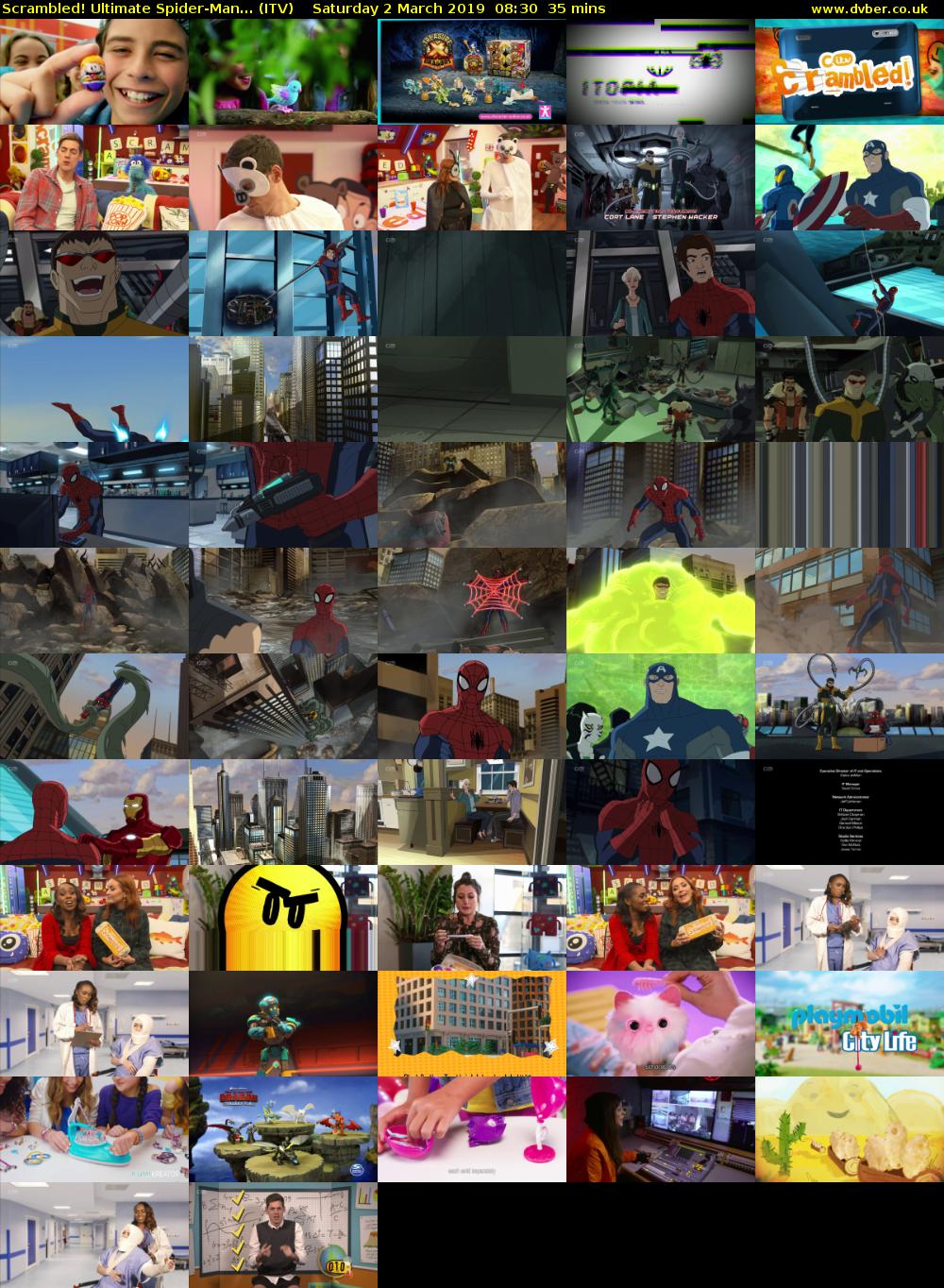 Scrambled! Ultimate Spider-Man... (ITV) Saturday 2 March 2019 08:30 - 09:05