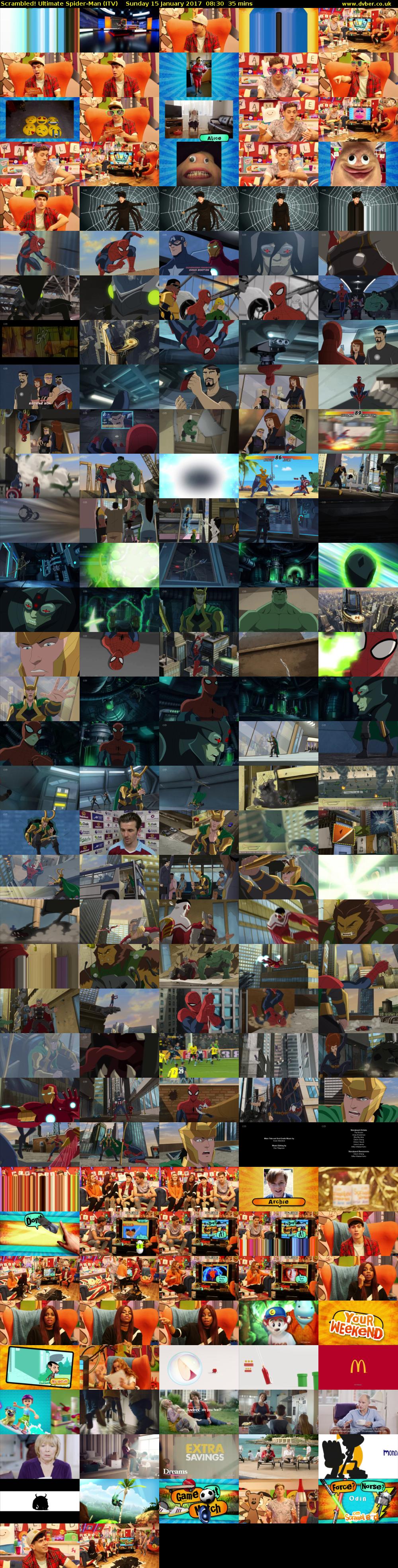 Scrambled! Ultimate Spider-Man (ITV) Sunday 15 January 2017 08:30 - 09:05