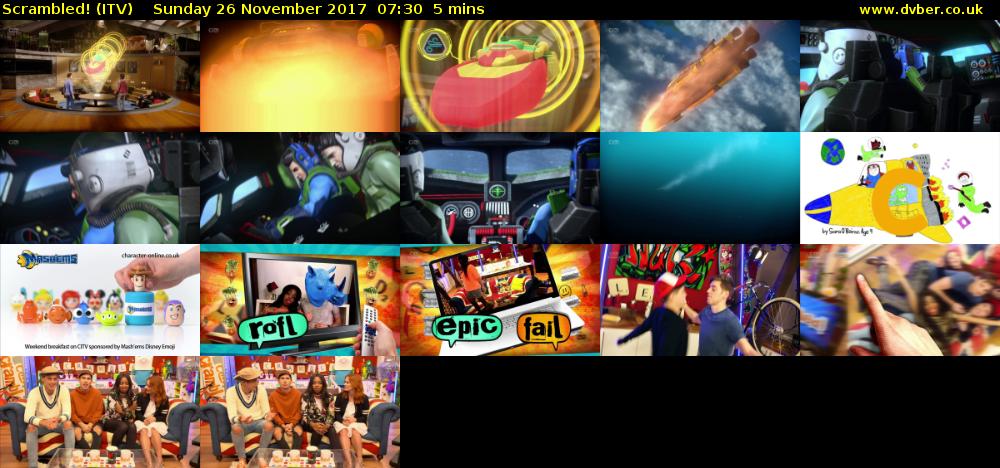 Scrambled! (ITV) Sunday 26 November 2017 07:30 - 07:35