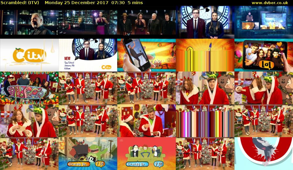Scrambled! (ITV) Monday 25 December 2017 07:30 - 07:35