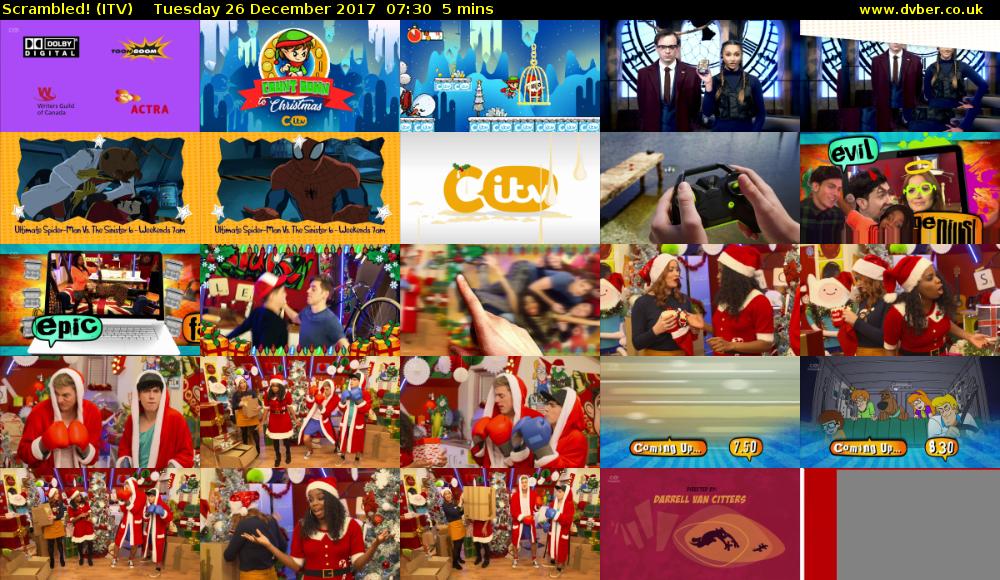 Scrambled! (ITV) Tuesday 26 December 2017 07:30 - 07:35