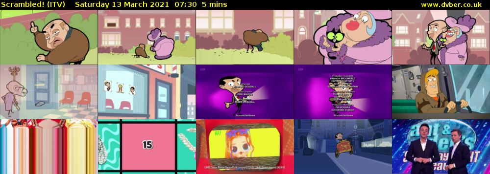 Scrambled! (ITV) Saturday 13 March 2021 07:30 - 07:35