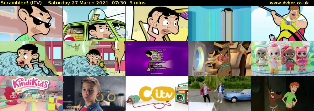 Scrambled! (ITV) Saturday 27 March 2021 07:30 - 07:35