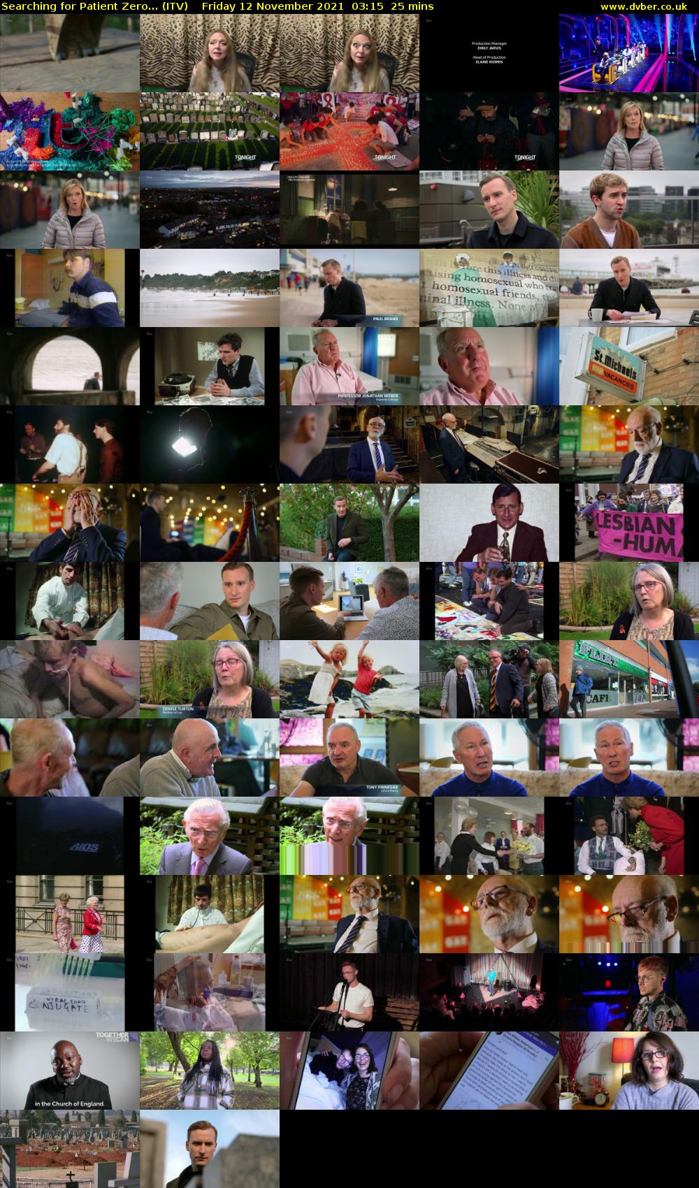 Searching for Patient Zero... (ITV) Friday 12 November 2021 03:15 - 03:40