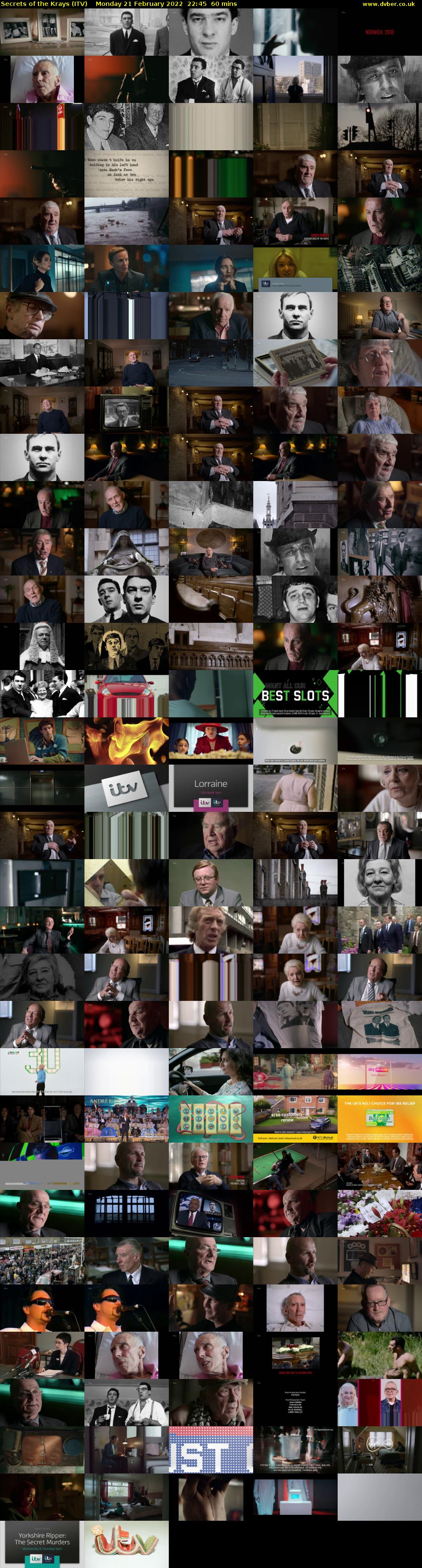Secrets of the Krays (ITV) Monday 21 February 2022 22:45 - 23:45