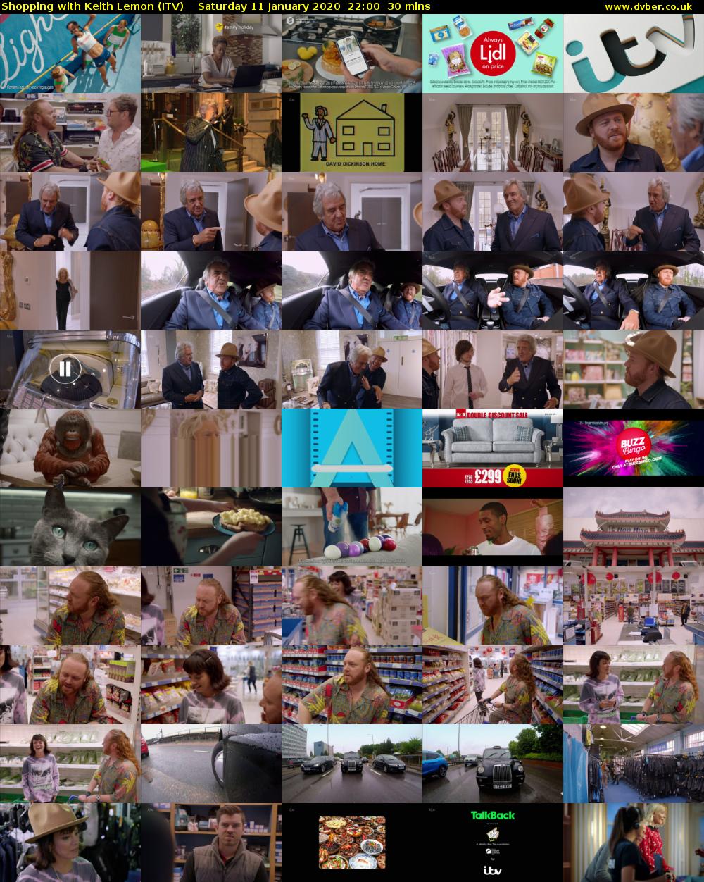 Shopping with Keith Lemon (ITV) Saturday 11 January 2020 22:00 - 22:30