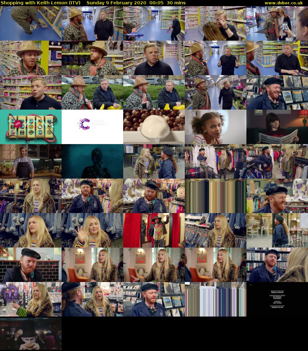Shopping with Keith Lemon (ITV) Sunday 9 February 2020 00:05 - 00:35