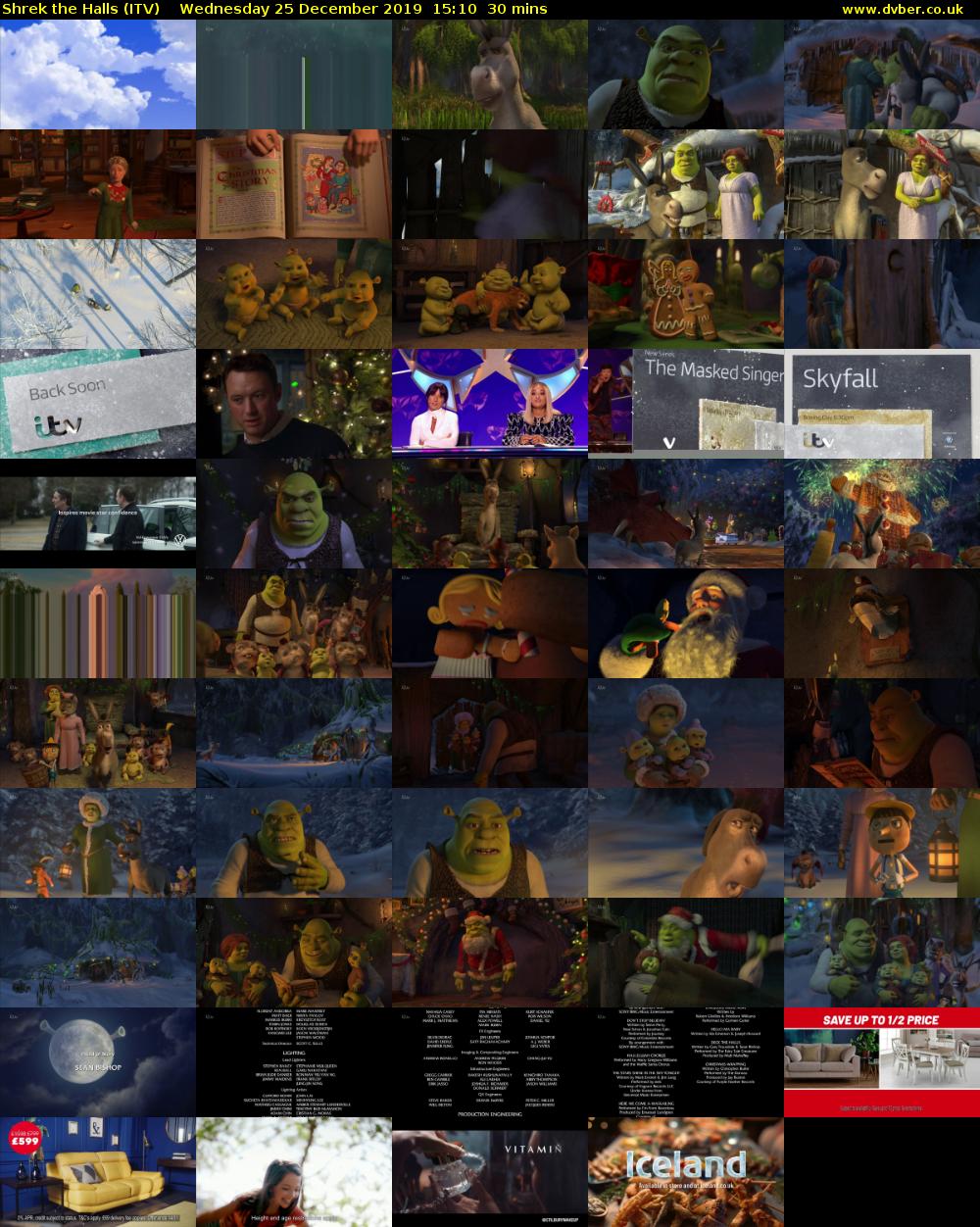 Shrek the Halls (ITV) Wednesday 25 December 2019 15:10 - 15:40