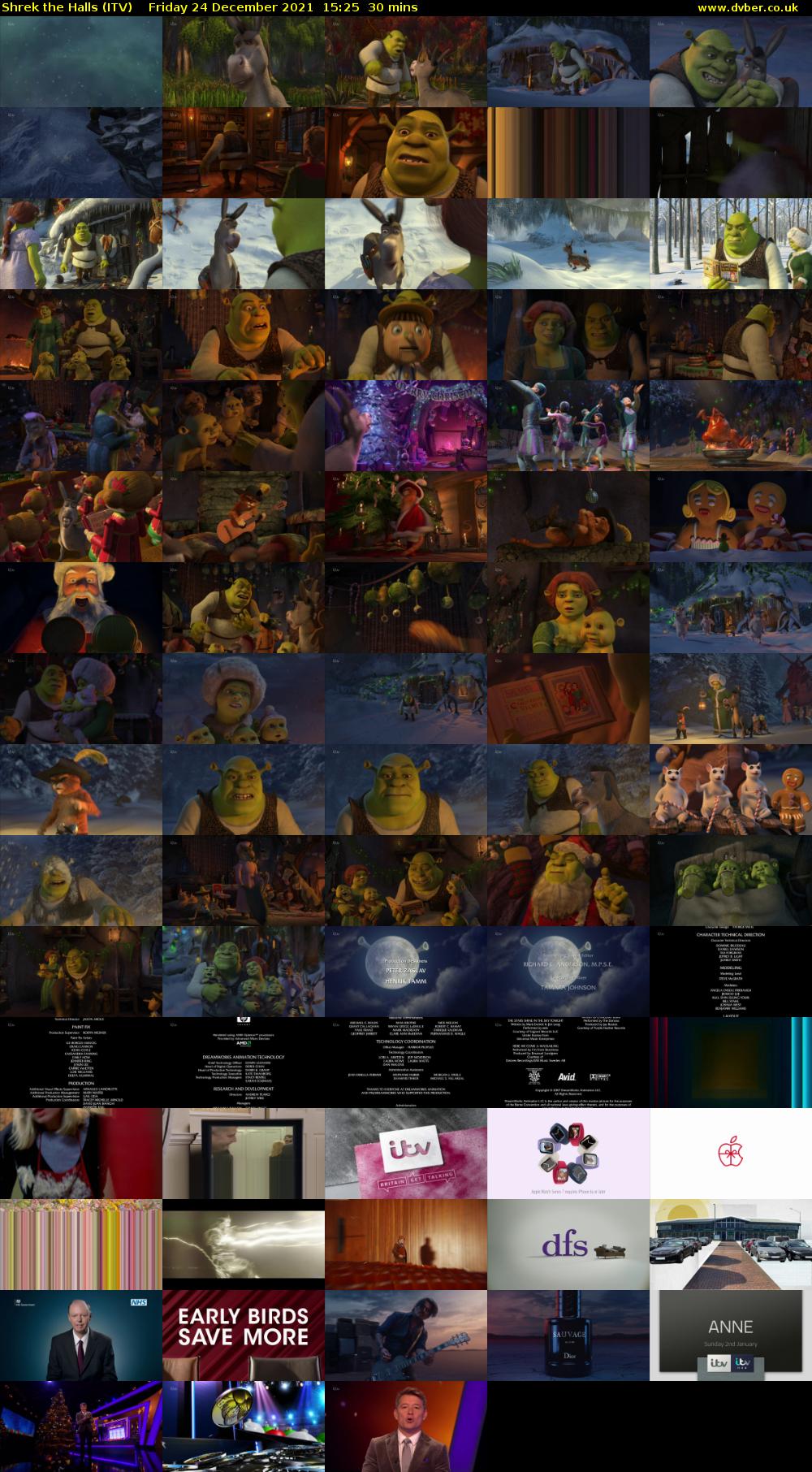 Shrek the Halls (ITV) Friday 24 December 2021 15:25 - 15:55