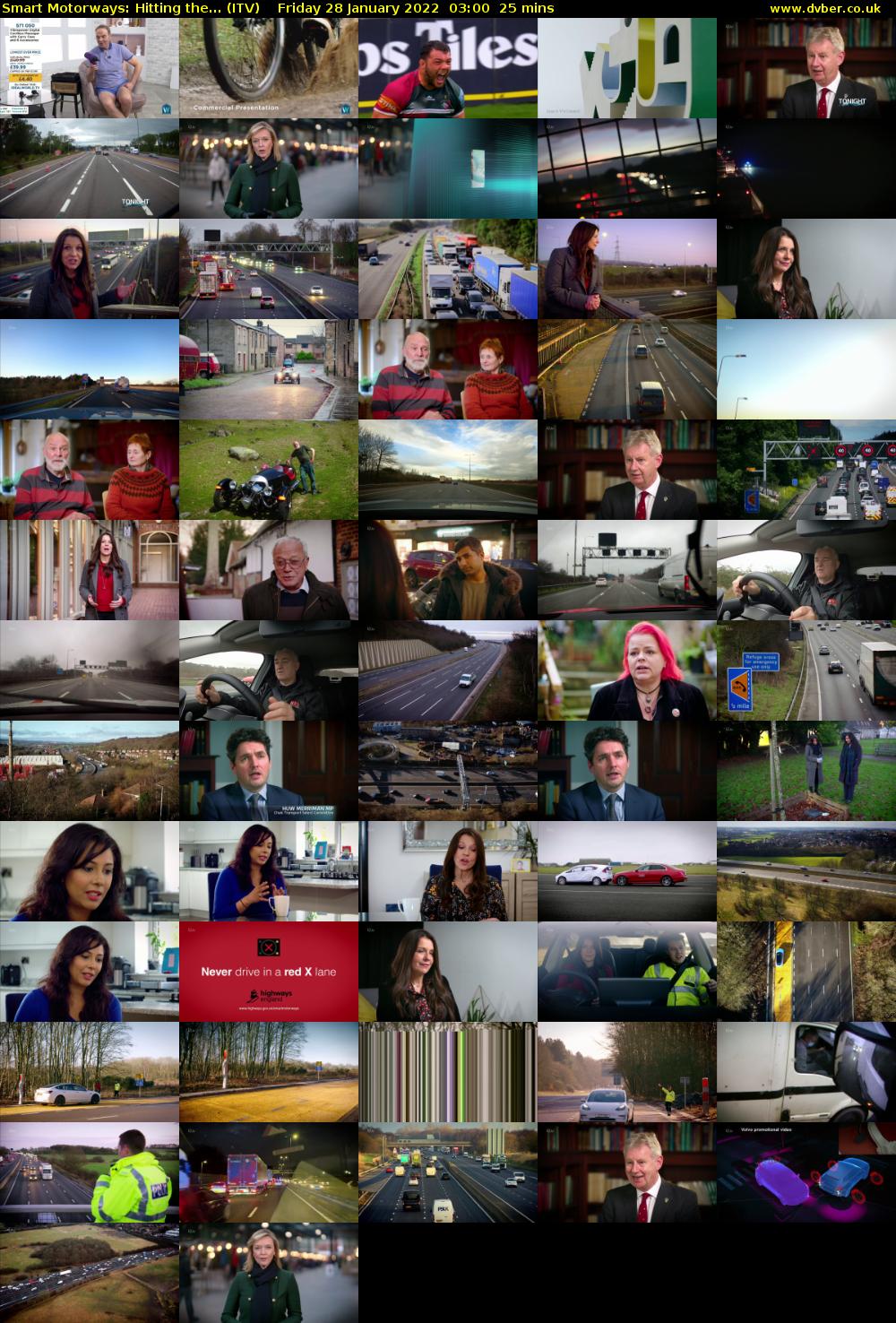Smart Motorways: Hitting the... (ITV) Friday 28 January 2022 03:00 - 03:25