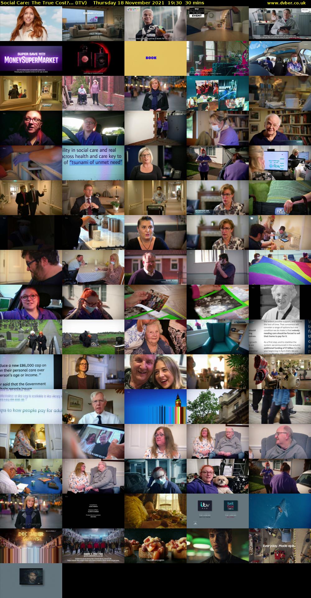 Social Care: The True Cost?... (ITV) Thursday 18 November 2021 19:30 - 20:00