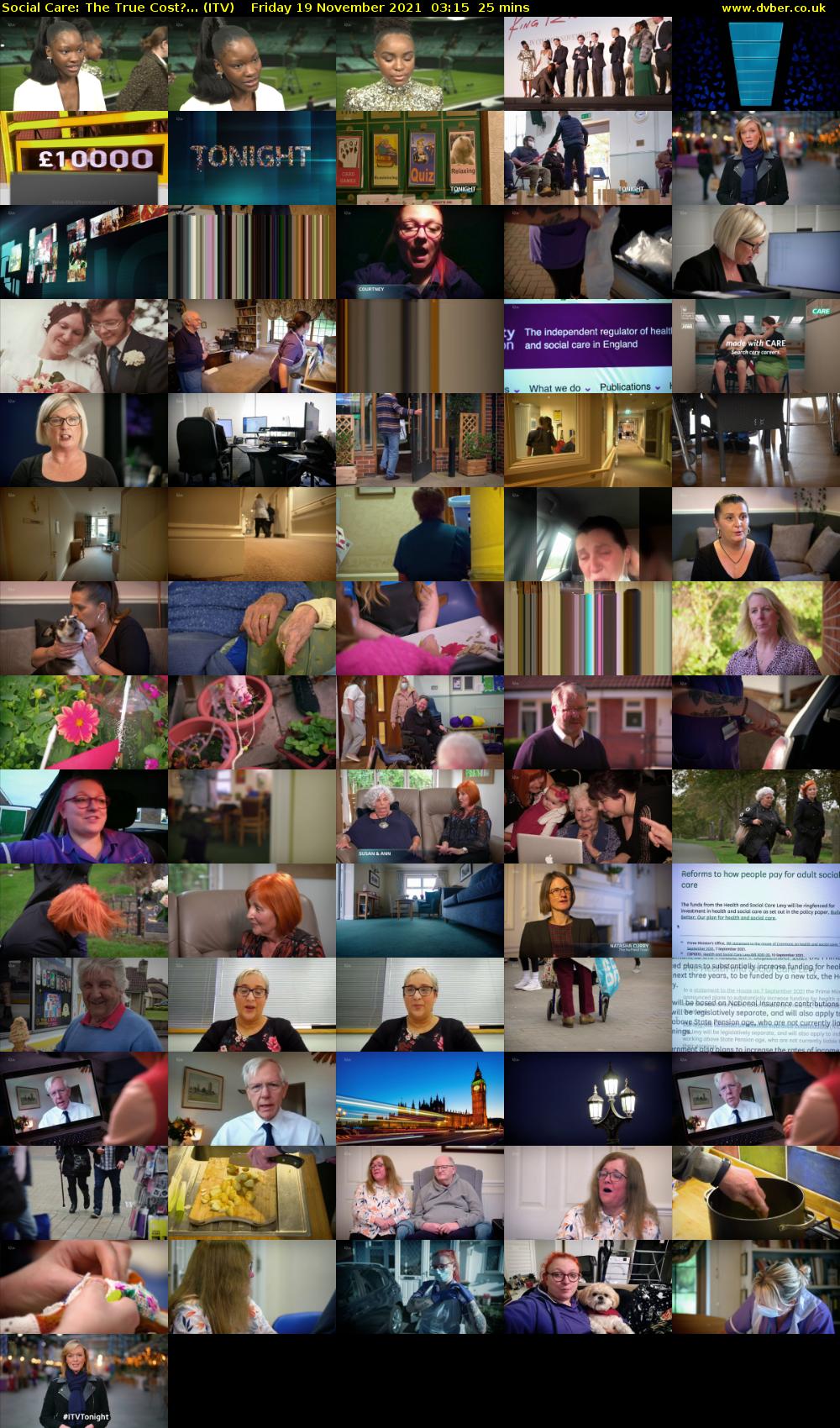 Social Care: The True Cost?... (ITV) Friday 19 November 2021 03:15 - 03:40