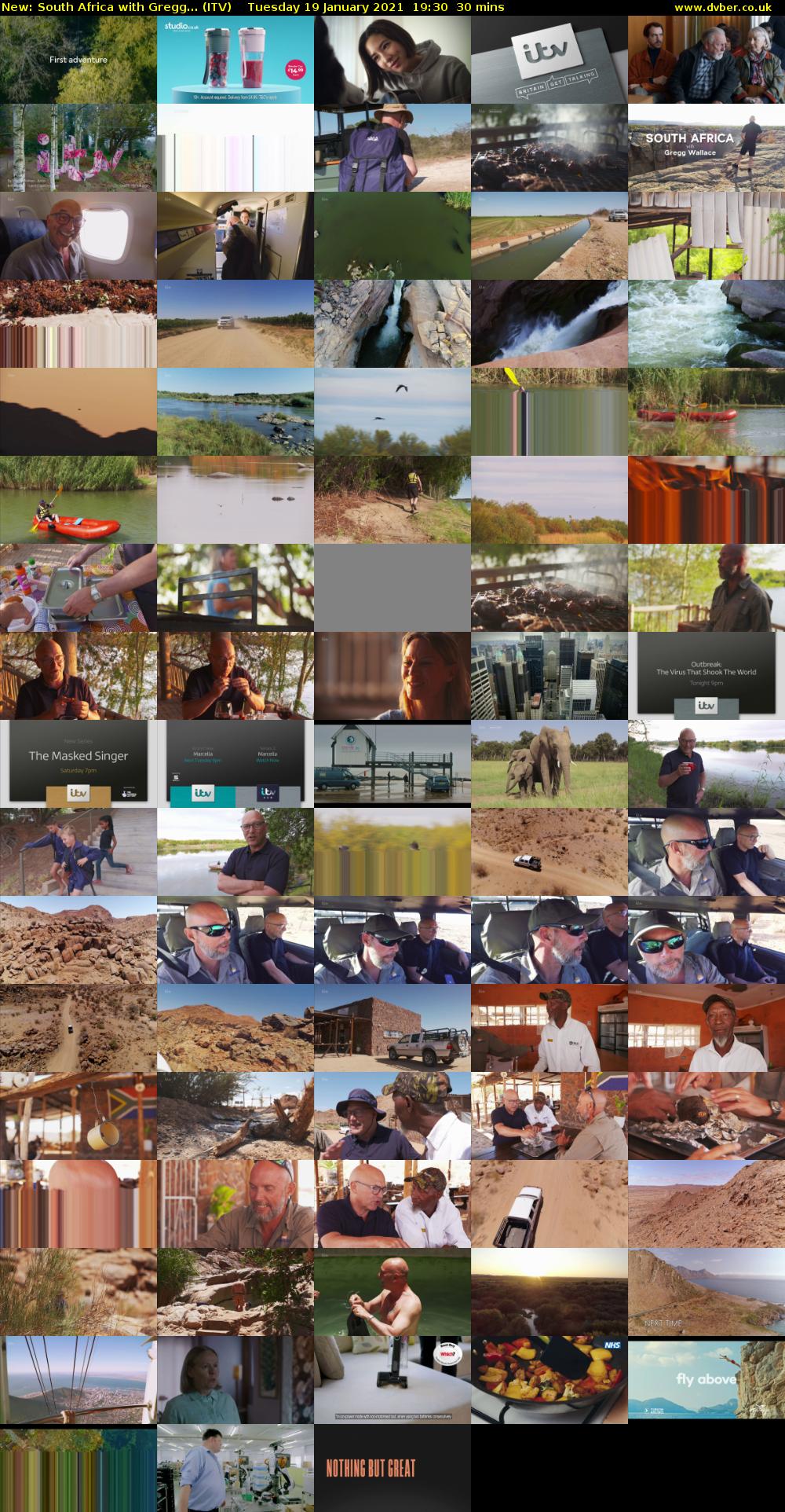 South Africa with Gregg... (ITV) Tuesday 19 January 2021 19:30 - 20:00