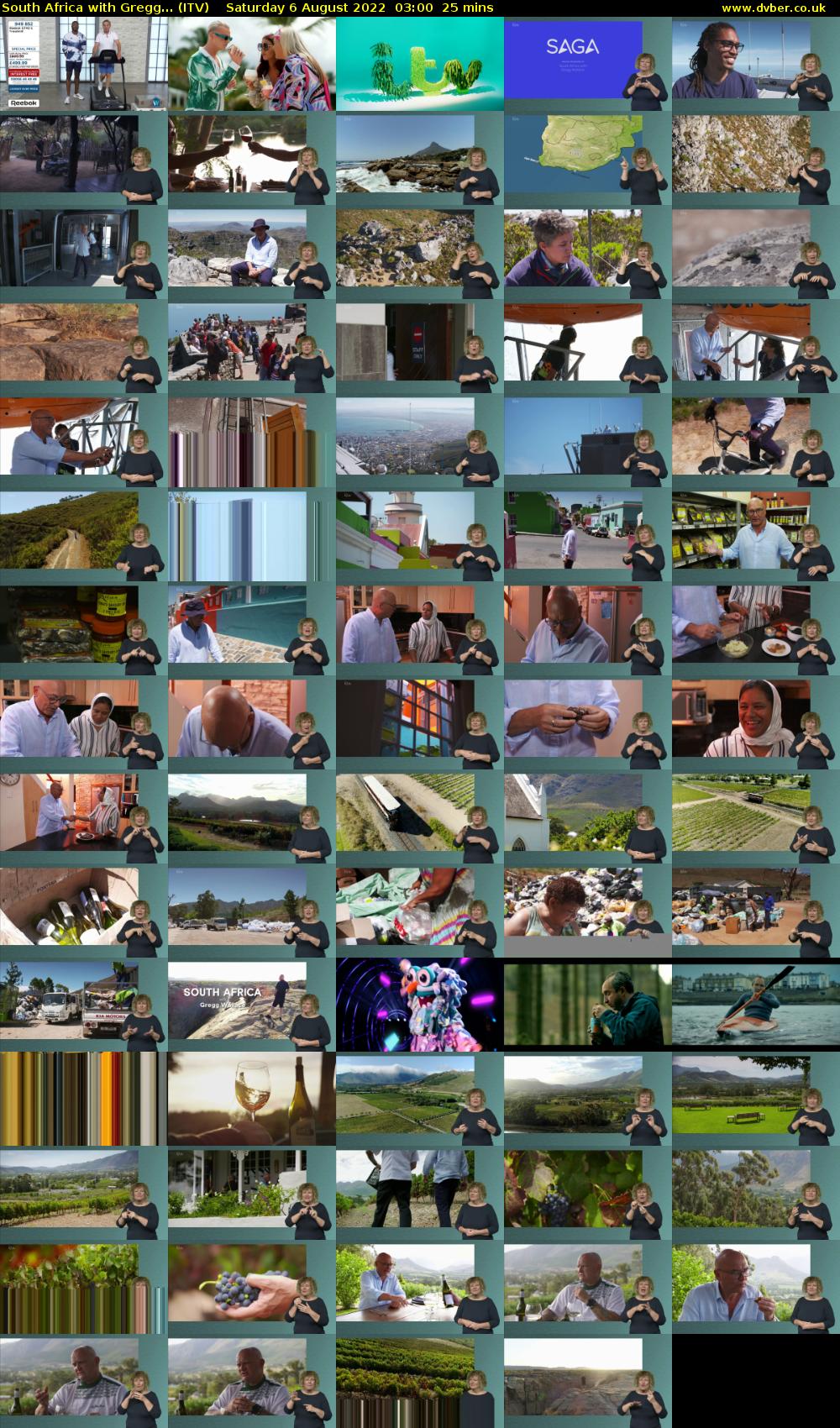 South Africa with Gregg... (ITV) Saturday 6 August 2022 03:00 - 03:25