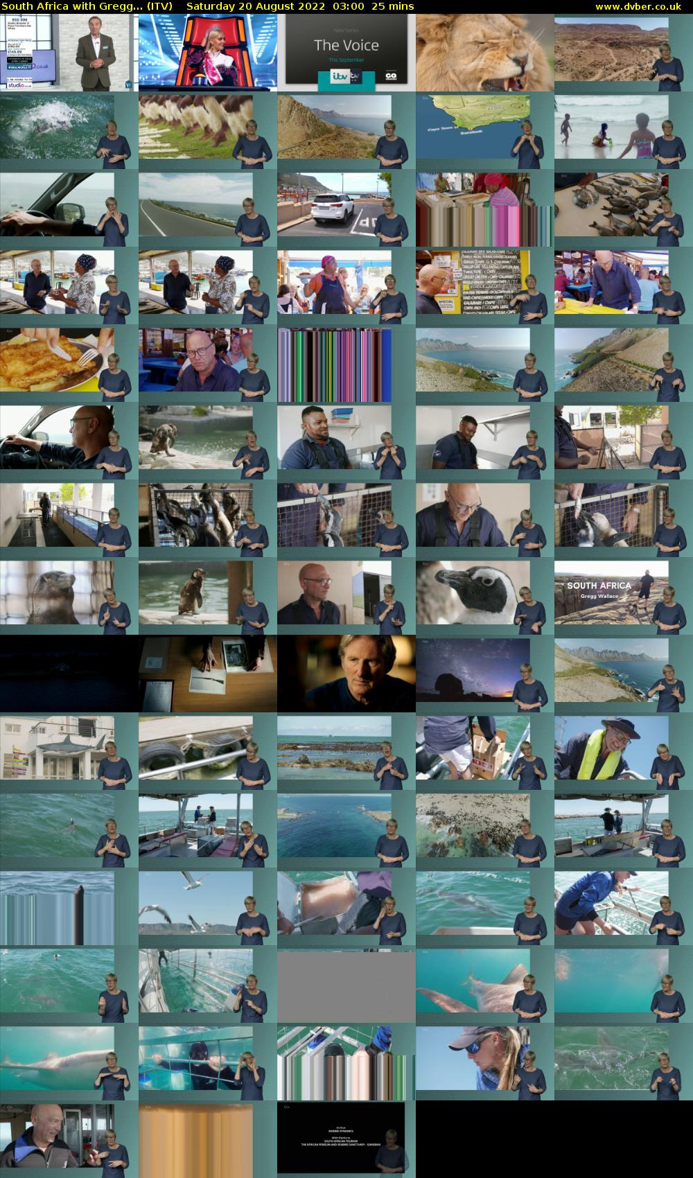 South Africa with Gregg... (ITV) Saturday 20 August 2022 03:00 - 03:25