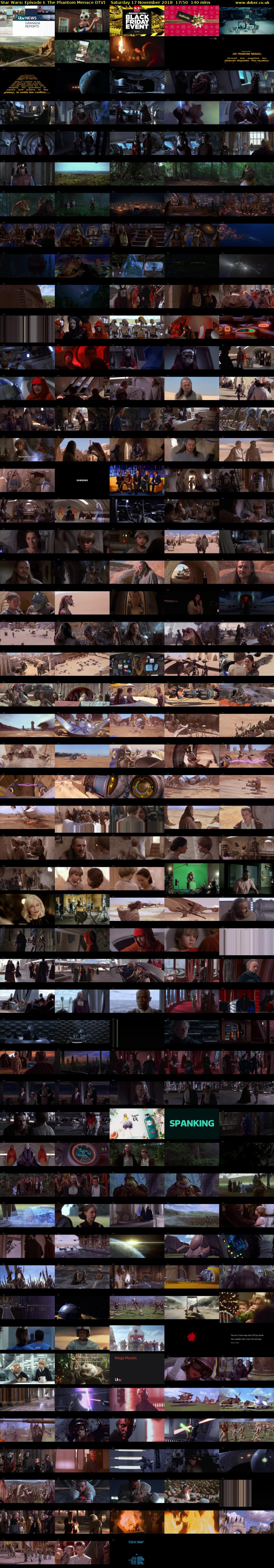 Star Wars: Episode I: The Phantom Menace (ITV) Saturday 17 November 2018 17:50 - 20:10