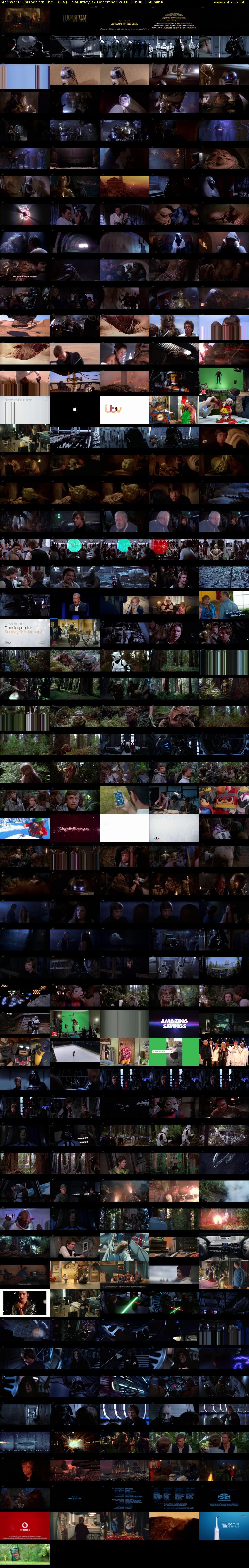 Star Wars: Episode VI: The... (ITV) Saturday 22 December 2018 18:30 - 21:00