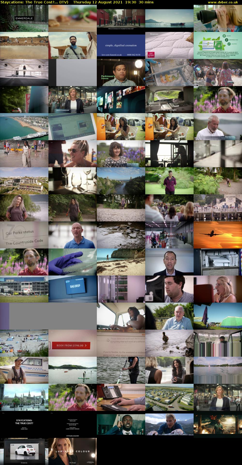 Staycations: The True Cost?... (ITV) Thursday 12 August 2021 19:30 - 20:00