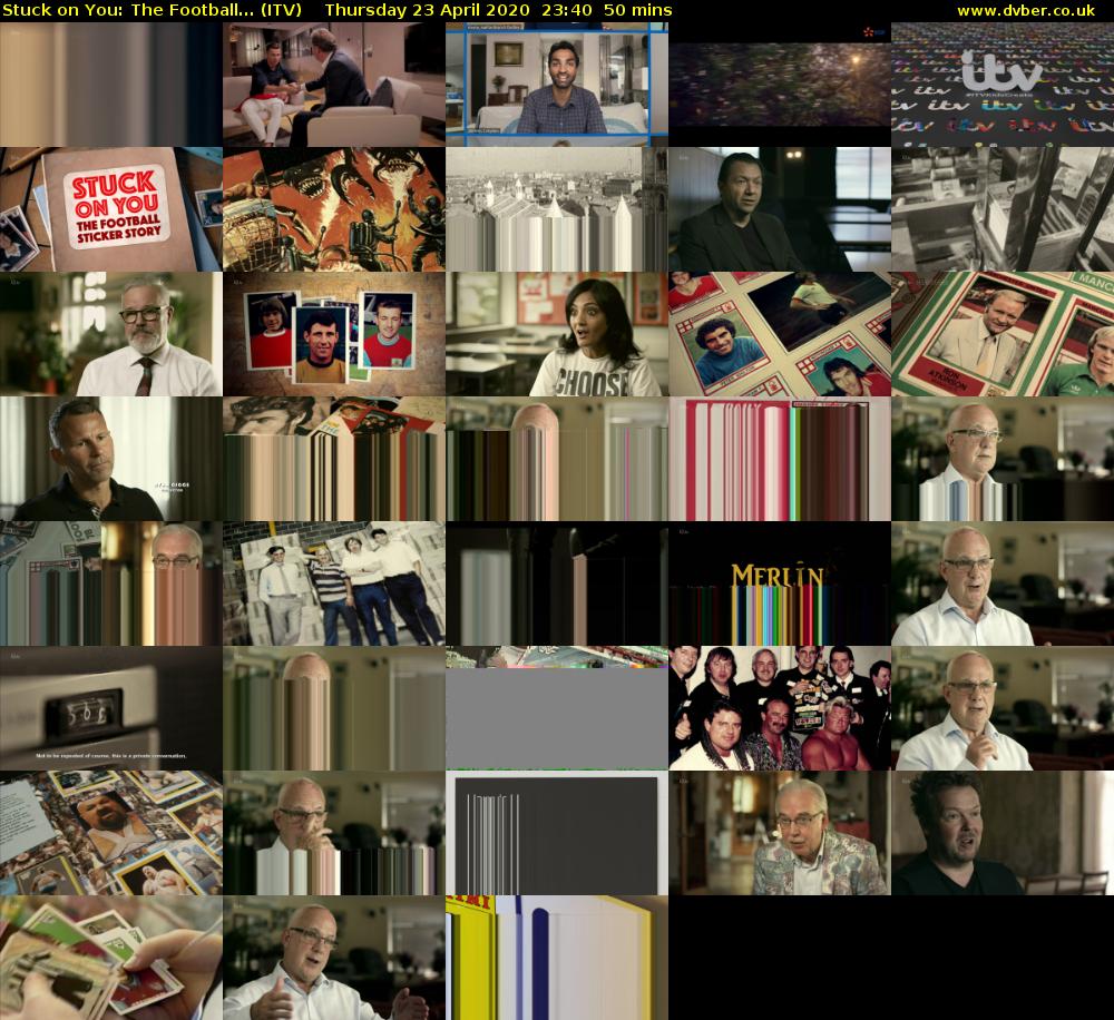 Stuck on You: The Football... (ITV) Thursday 23 April 2020 23:40 - 00:30