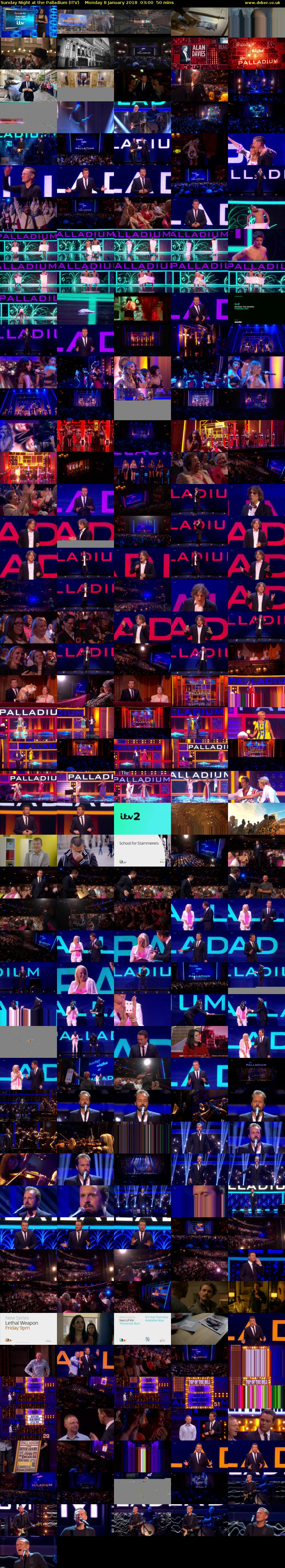 Sunday Night at the Palladium (ITV) Monday 8 January 2018 03:00 - 03:50