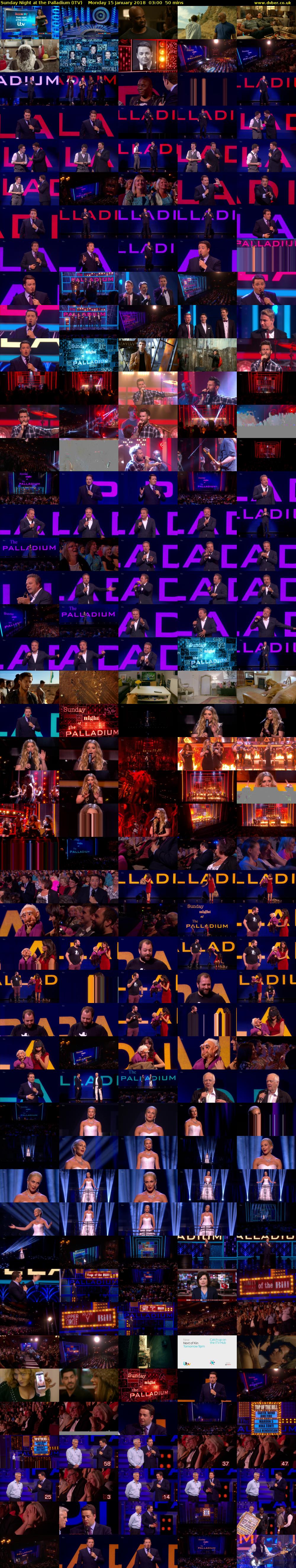 Sunday Night at the Palladium (ITV) Monday 15 January 2018 03:00 - 03:50