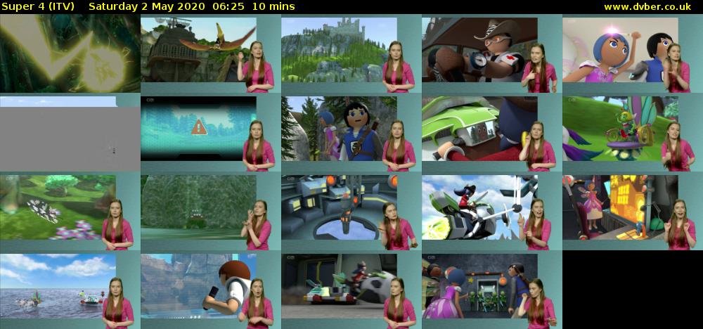 Super 4 (ITV) Saturday 2 May 2020 06:25 - 06:35