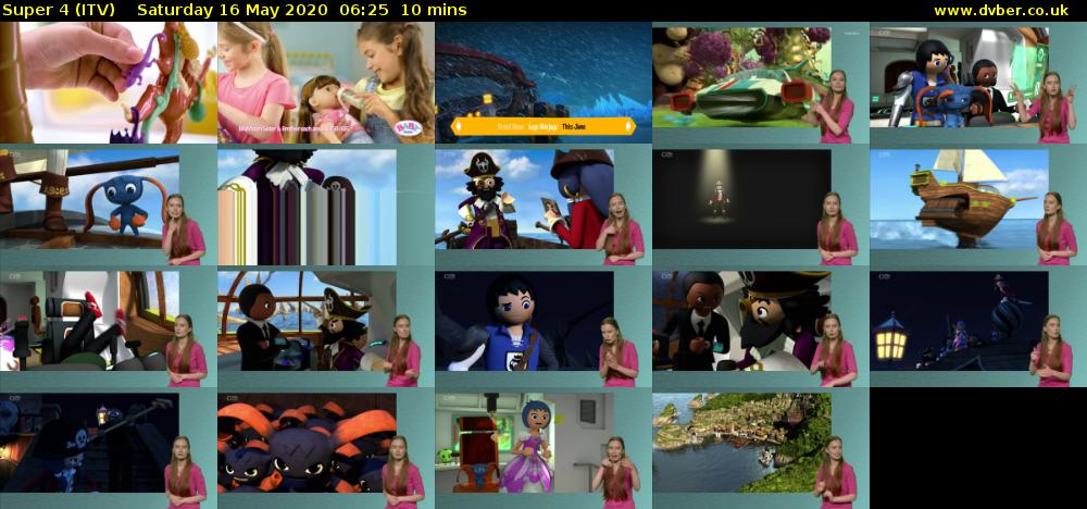 Super 4 (ITV) Saturday 16 May 2020 06:25 - 06:35