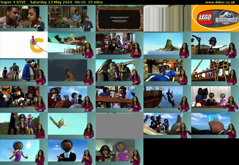 Super 4 (ITV) Saturday 23 May 2020 06:10 - 06:25