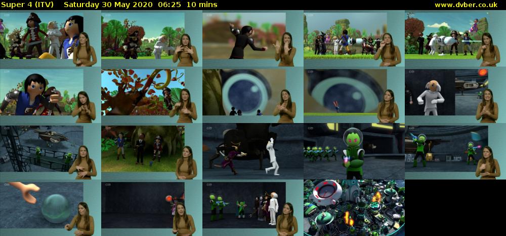 Super 4 (ITV) Saturday 30 May 2020 06:25 - 06:35