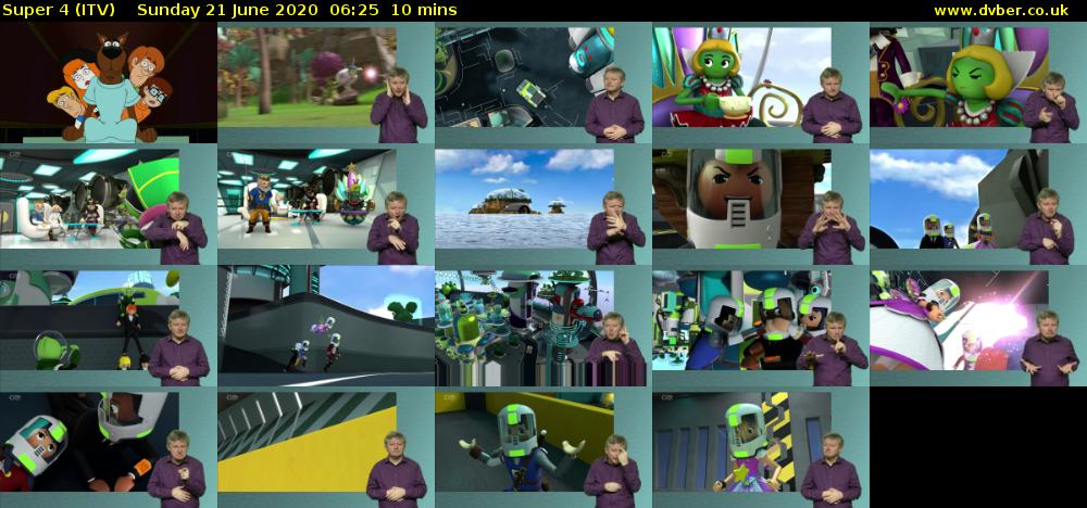 Super 4 (ITV) Sunday 21 June 2020 06:25 - 06:35