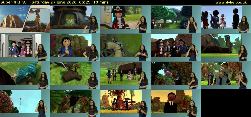 Super 4 (ITV) Saturday 27 June 2020 06:25 - 06:35