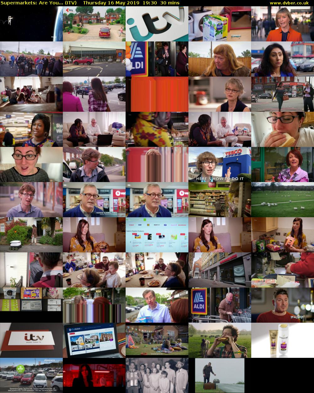 Supermarkets: Are You... (ITV) Thursday 16 May 2019 19:30 - 20:00