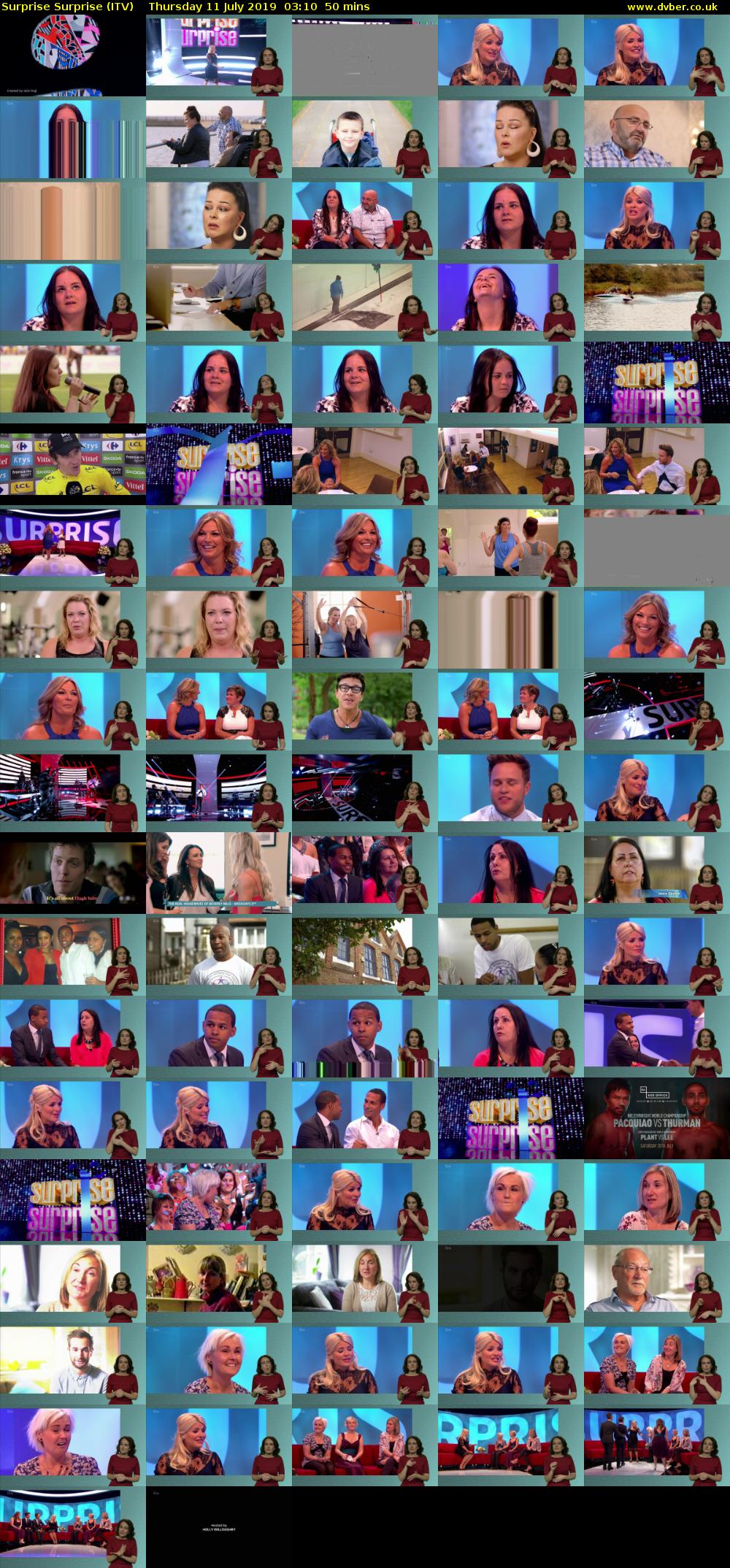 Surprise Surprise (ITV) Thursday 11 July 2019 03:10 - 04:00