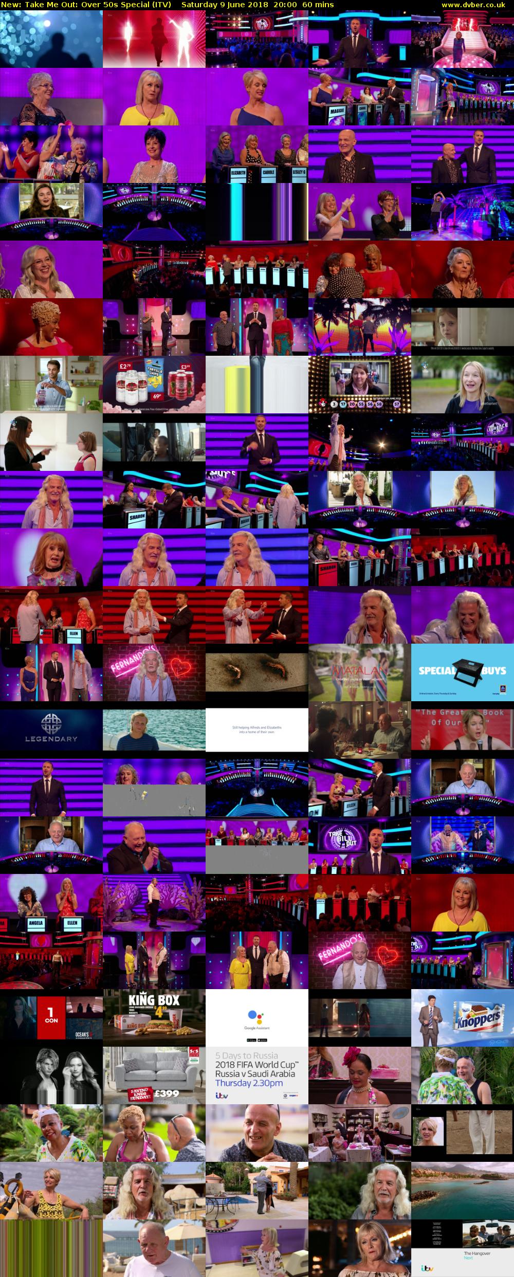 Take Me Out: Over 50s Special (ITV) Saturday 9 June 2018 20:00 - 21:00
