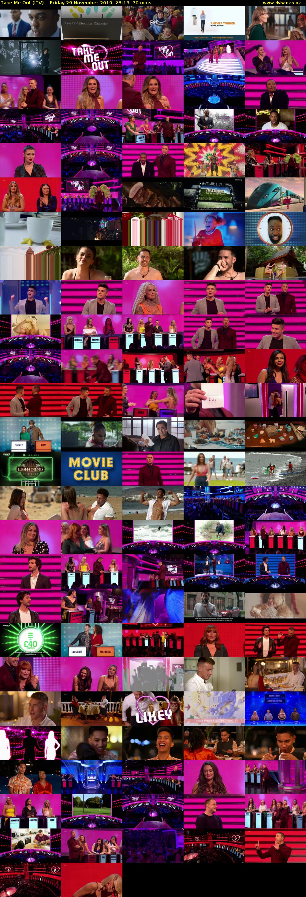 Take Me Out (ITV) Friday 29 November 2019 23:15 - 00:25