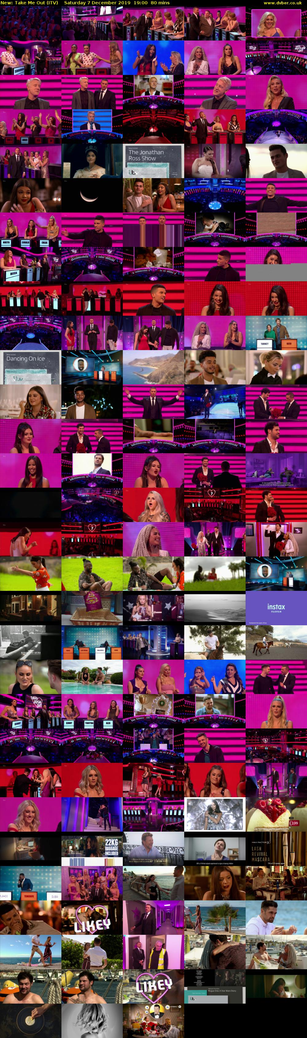 Take Me Out (ITV) Saturday 7 December 2019 19:00 - 20:20