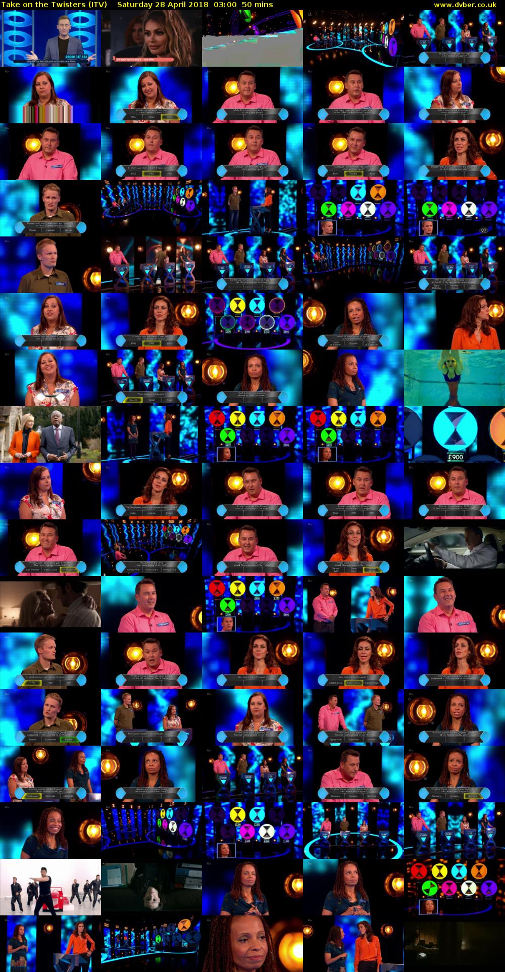Take on the Twisters (ITV) Saturday 28 April 2018 03:00 - 03:50