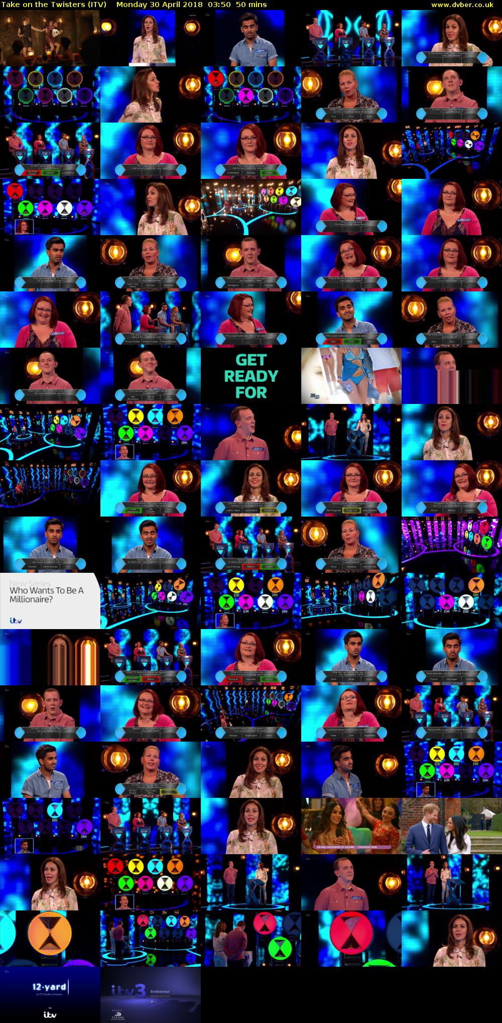 Take on the Twisters (ITV) Monday 30 April 2018 03:50 - 04:40