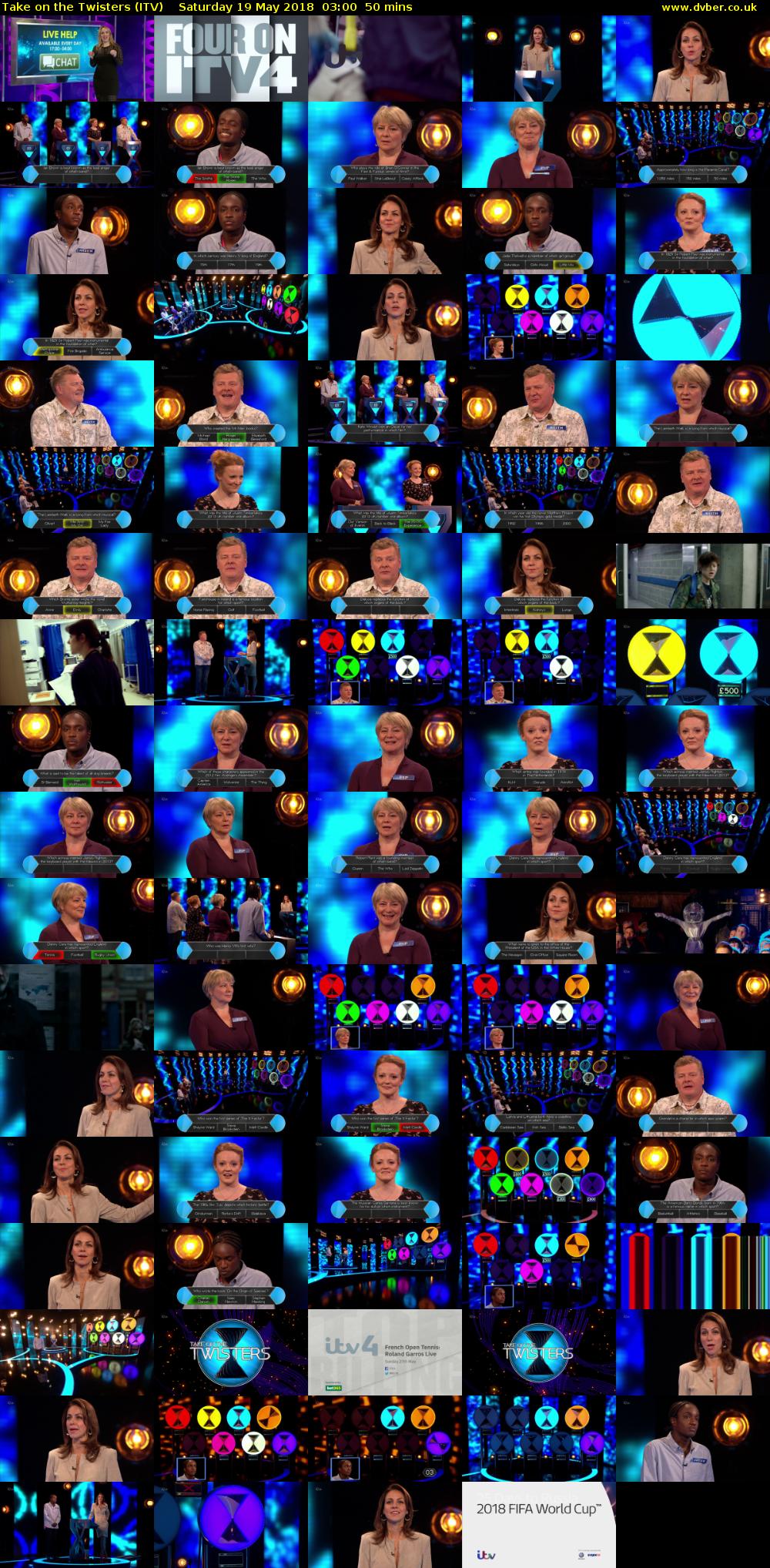 Take on the Twisters (ITV) Saturday 19 May 2018 03:00 - 03:50