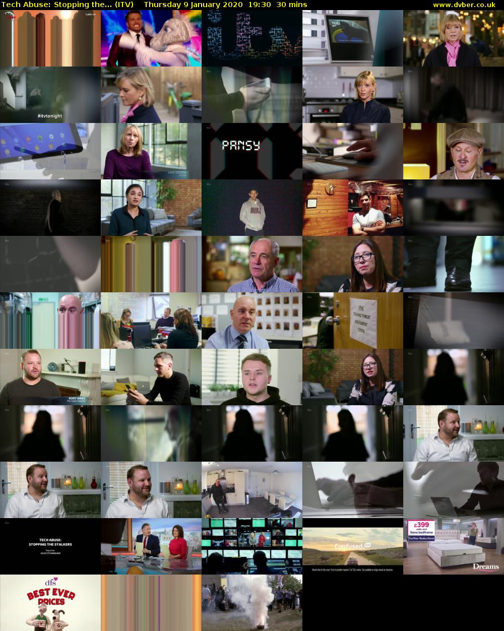 Tech Abuse: Stopping the... (ITV) Thursday 9 January 2020 19:30 - 20:00