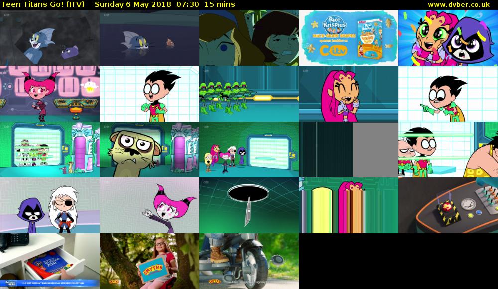 Teen Titans Go! (ITV) Sunday 6 May 2018 07:30 - 07:45