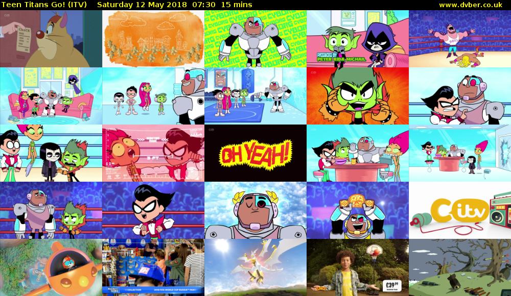Teen Titans Go! (ITV) Saturday 12 May 2018 07:30 - 07:45