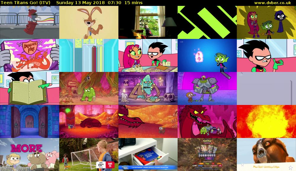 Teen Titans Go! (ITV) Sunday 13 May 2018 07:30 - 07:45