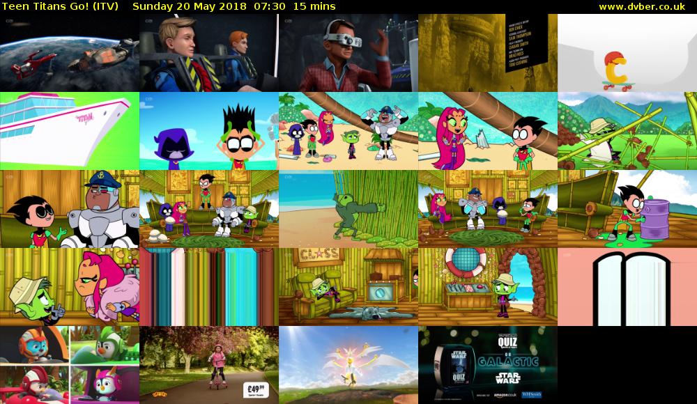 Teen Titans Go! (ITV) Sunday 20 May 2018 07:30 - 07:45