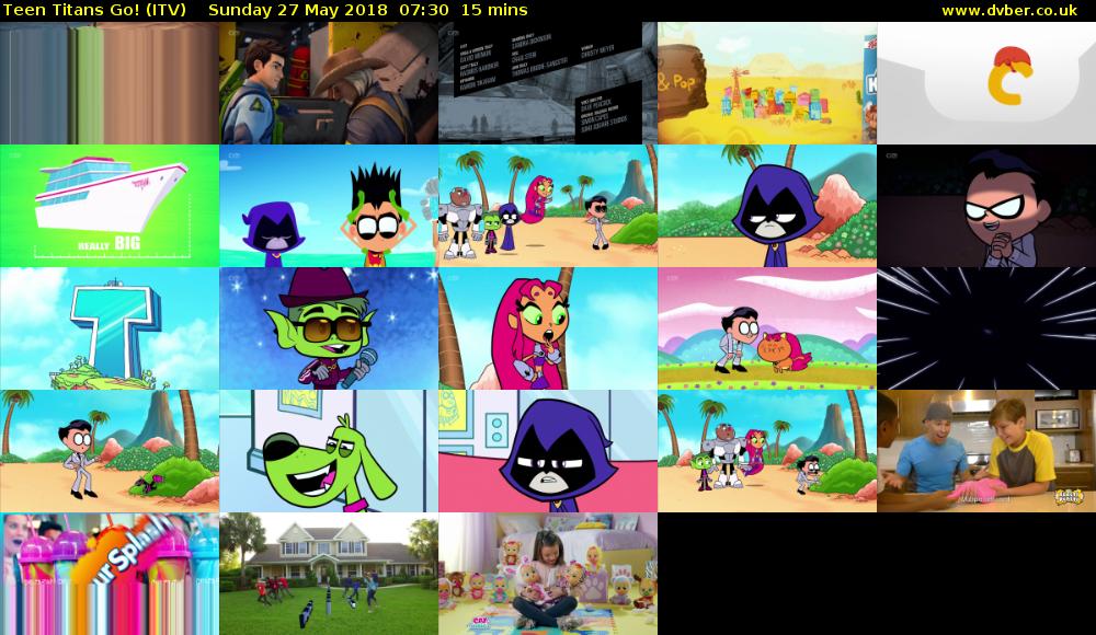 Teen Titans Go! (ITV) Sunday 27 May 2018 07:30 - 07:45