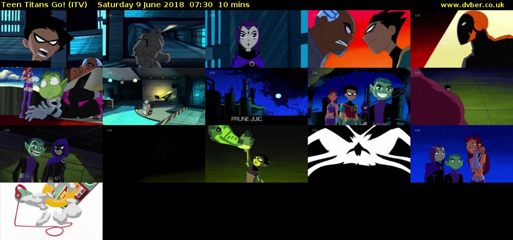Teen Titans Go! (ITV) Saturday 9 June 2018 07:30 - 07:40