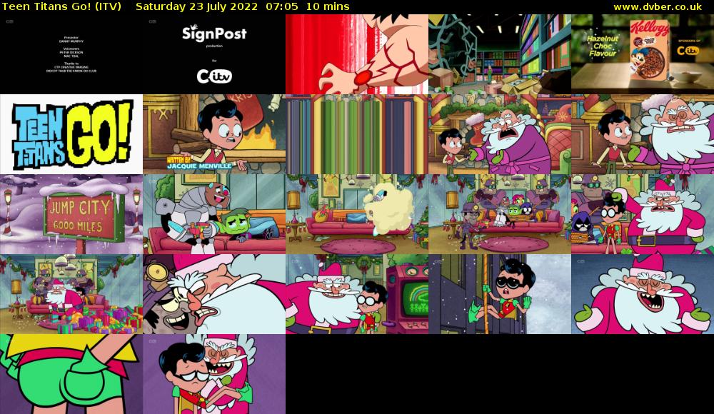 Teen Titans Go! (ITV) Saturday 23 July 2022 07:05 - 07:15