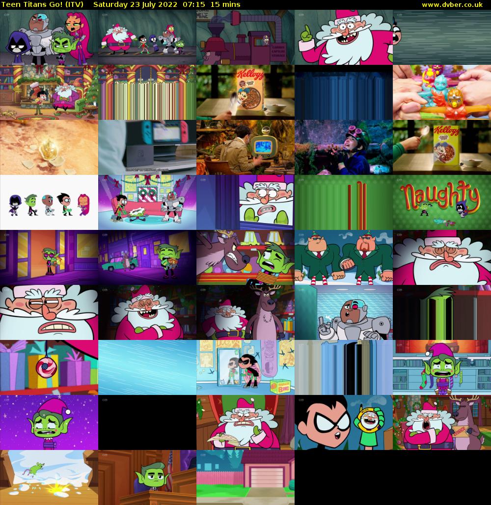Teen Titans Go! (ITV) Saturday 23 July 2022 07:15 - 07:30