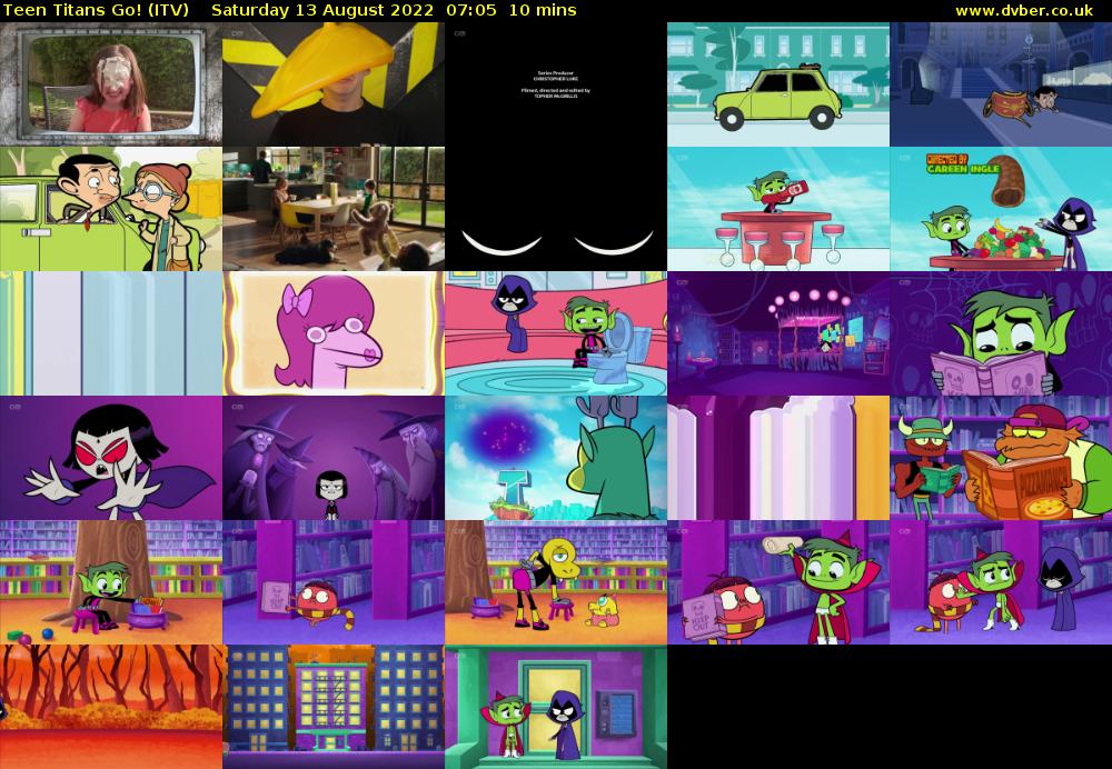 Teen Titans Go! (ITV) Saturday 13 August 2022 07:05 - 07:15