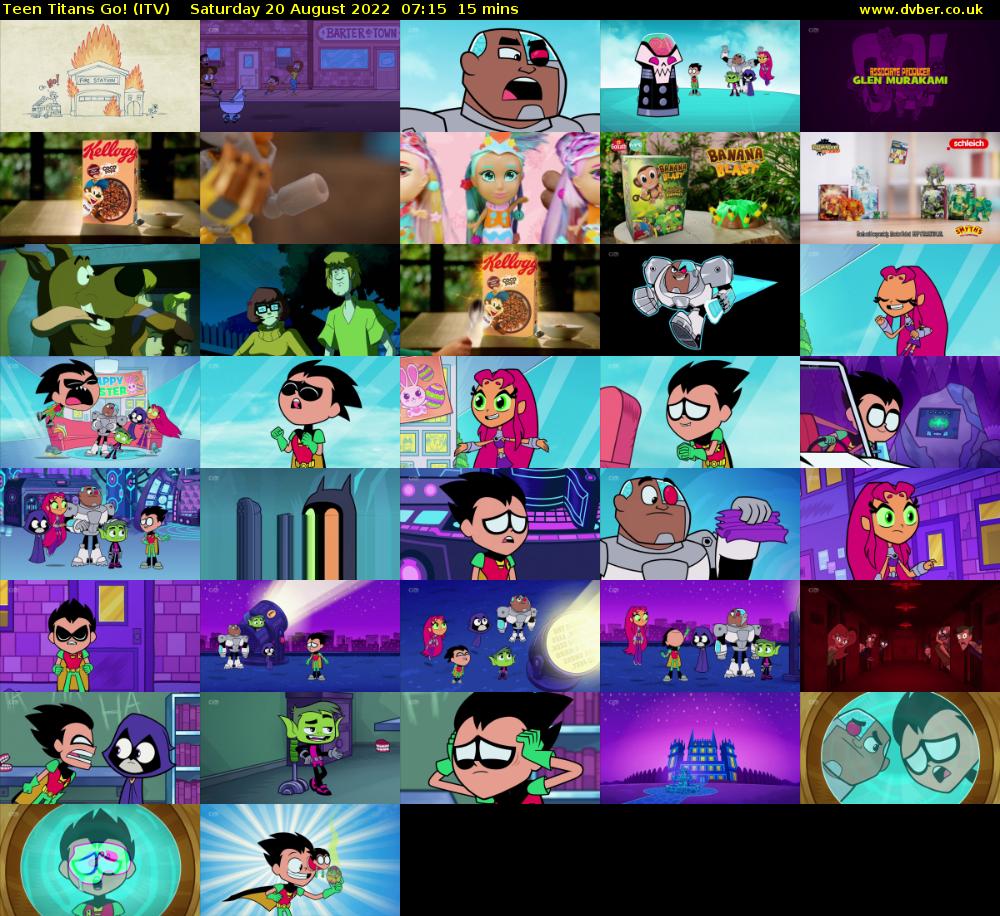 Teen Titans Go! (ITV) Saturday 20 August 2022 07:15 - 07:30